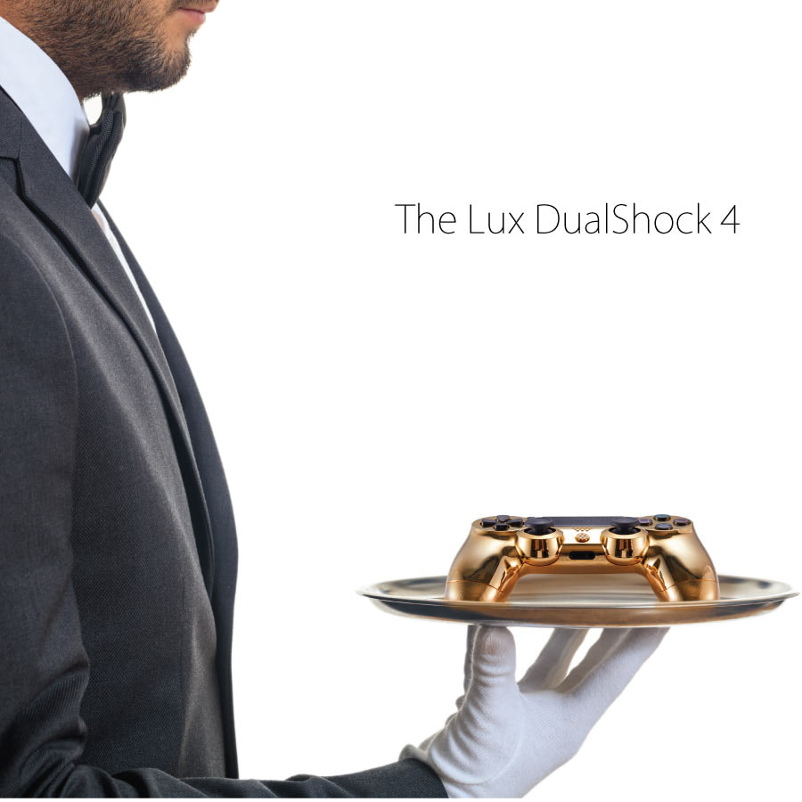 Lux DualShock 4 (DS4) Controller for PS4 in 24K Gold and Diamonds