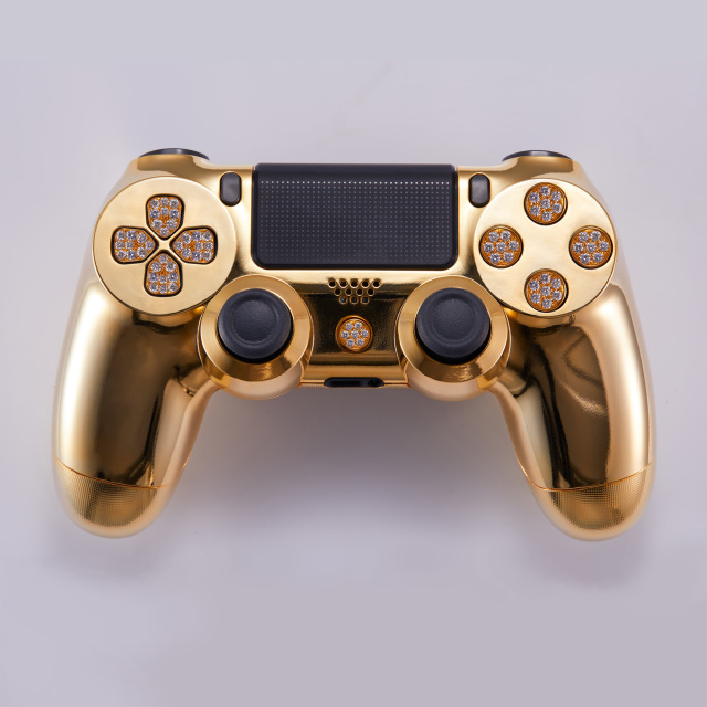 yellow playstation 4 controller